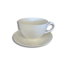 White Breakfast Cup and Saucer