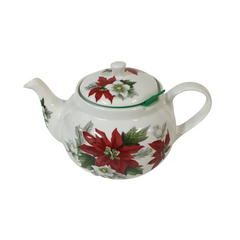 Théière 6 tasses "Poinsettia" - Collection Porcelaine