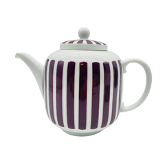 Collection porcelaine rayée Prune - Accessoires Gourmandises