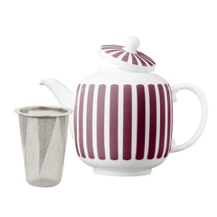 Plum striped porcelain collection