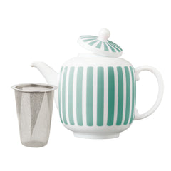 Dark green striped porcelain collection