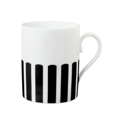 Mug porcelaine rayé Noir