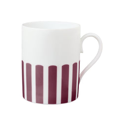 Mug porcelaine rayé Prune
