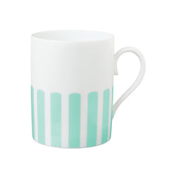 Mug porcelaine rayé Vert d'eau
