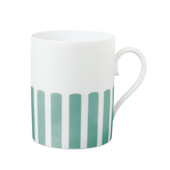 Mug porcelaine rayé Vert foncé