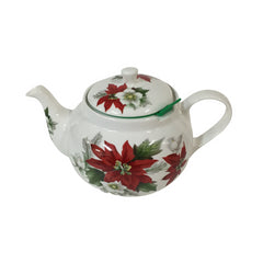 Théière 6 tasses "Poinsettia" - Collection Porcelaine