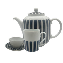 Collection porcelaine rayée Noire - Accessoires Gourmandises