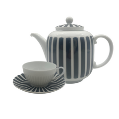 Dark green striped porcelain collection